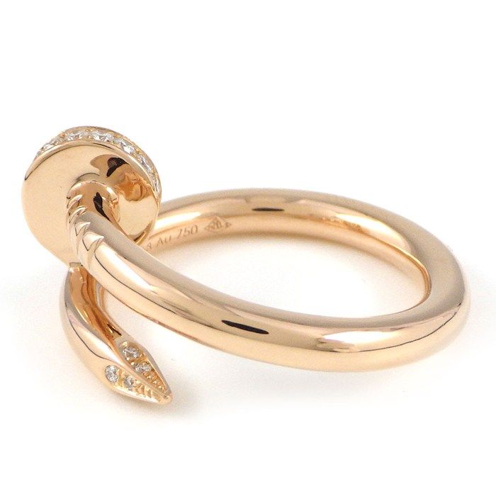 Cartier Ring Juste Un Clou Classic Nail Motif Points Diamond Total 18k Pink Gold