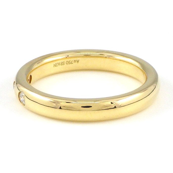 Tiffany & Co Ring Stacking Band Points Diamond Total 18k Yellow Gold