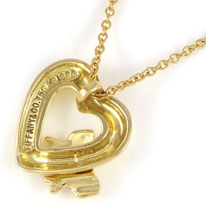Tiffany & Co Necklace Heart Ribbon 18k Yellow Gold