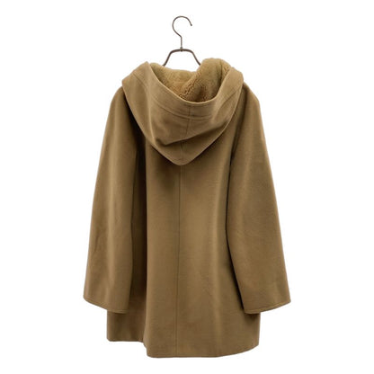 Max Mara Wool Hooded Coat 40 Beige