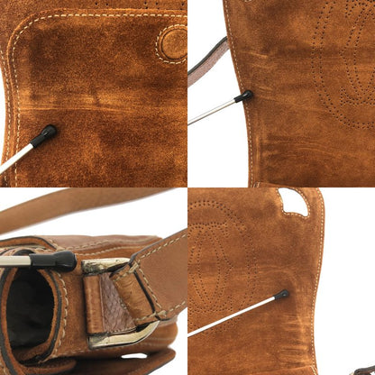 Cartier Suede Marcello de Saddle Bag Brown