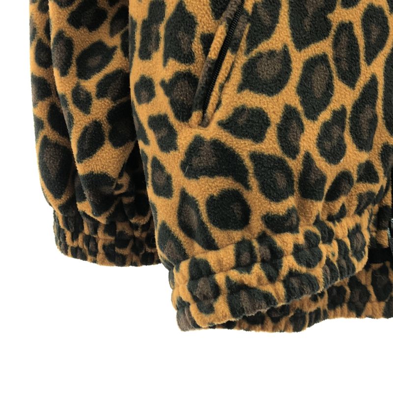 Balenciaga Polyester Leopard Zip Jacket 34 Brown Black