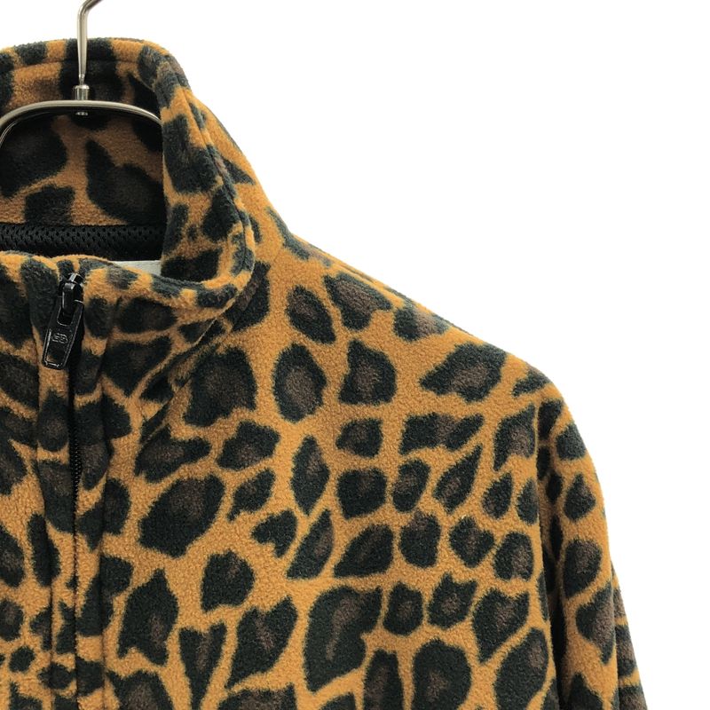 Balenciaga Polyester Leopard Zip Jacket 34 Brown Black