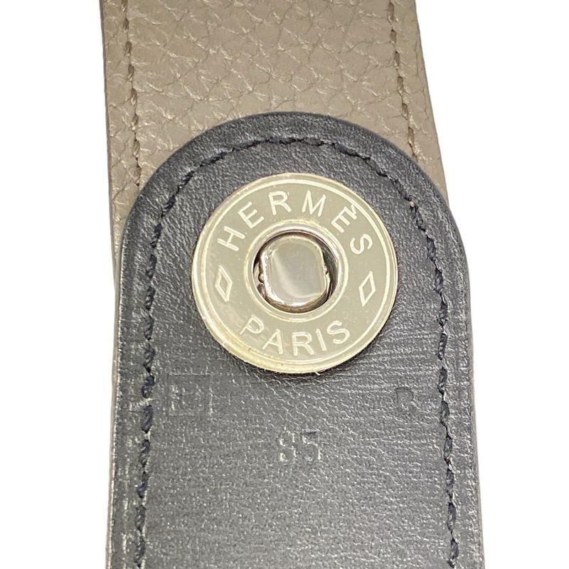 Hermes Belt 85 Etriviere Etain Silver Series