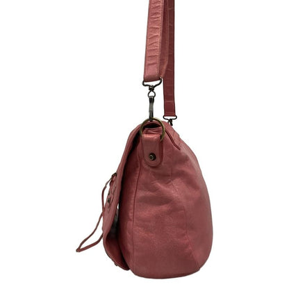 Balenciaga Shoulder Bag the Volk Pink Leather