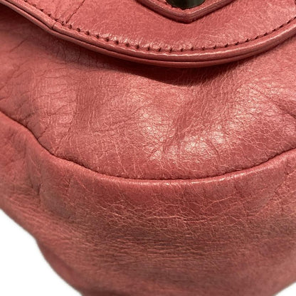 Balenciaga Shoulder Bag the Volk Pink Leather