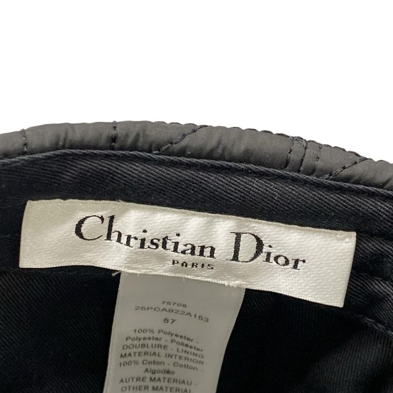 Dior Cap 57 Black Cannage Stitch Hat