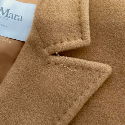 Max Mara Coat 36 Beige Long Sleeve Camel Winter