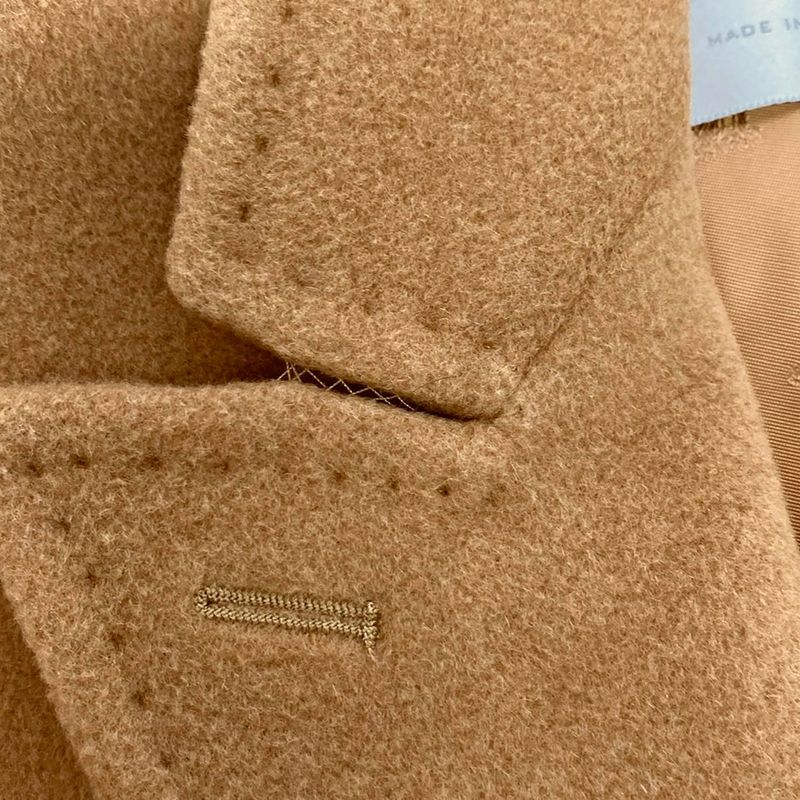 Max Mara Coat 36 Beige Long Sleeve Camel Winter