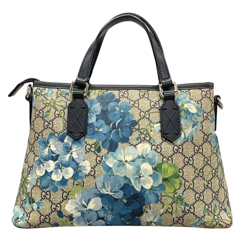 Gucci Handbag GG Blooms Beige Ebony Multi Leather