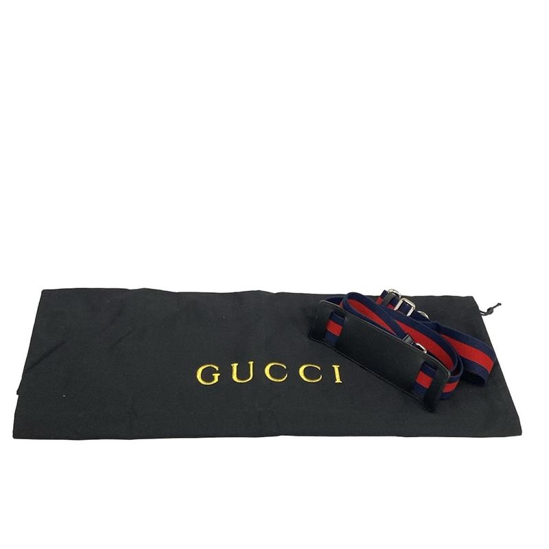 Gucci Tote GG Plus Supreme Dark Gray Black Multi Taiga Print Leather