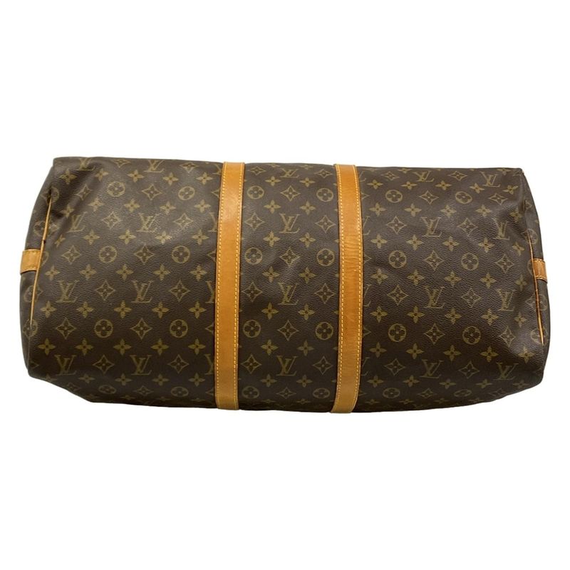 Louis Vuitton Boston Bag Monogram Keepall Bandouliere 55 Name Tag with Initials
