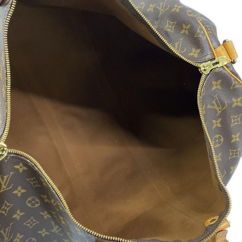Louis Vuitton Boston Bag Monogram Keepall Bandouliere 55 Name Tag with Initials