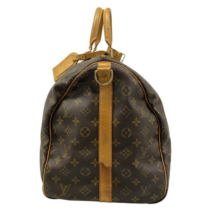 Louis Vuitton Boston Bag Monogram Keepall Bandouliere 55 Name Tag with Initials