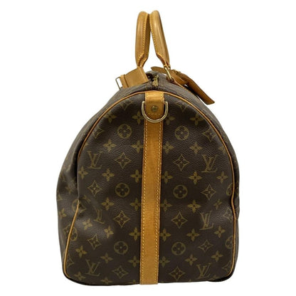 Louis Vuitton Boston Bag Monogram Keepall Bandouliere 55 Name Tag with Initials