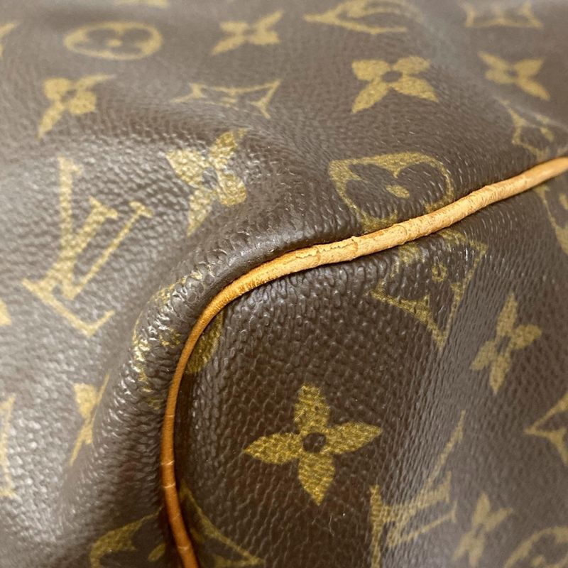 Louis Vuitton Boston Bag Monogram Keepall Bandouliere 55 Name Tag with Initials