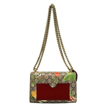 Gucci Shoulder Bag Padlock Small Tian Beige Ebony Multi Chain Leather