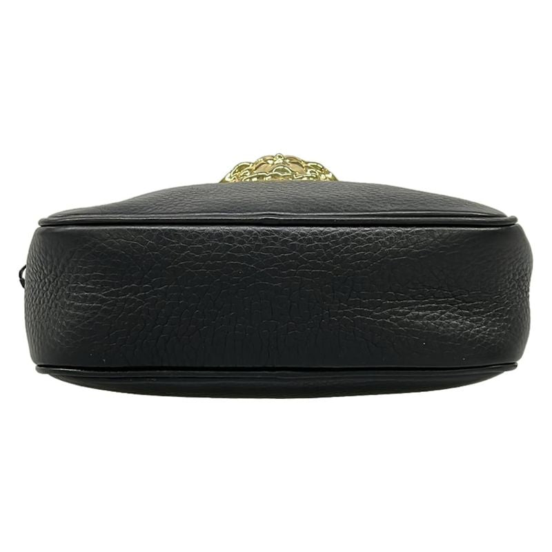Versace Shoulder Bag Black Medusa Leather