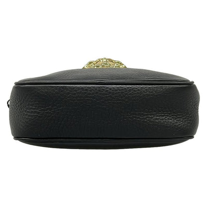 Versace Shoulder Bag Black Medusa Leather