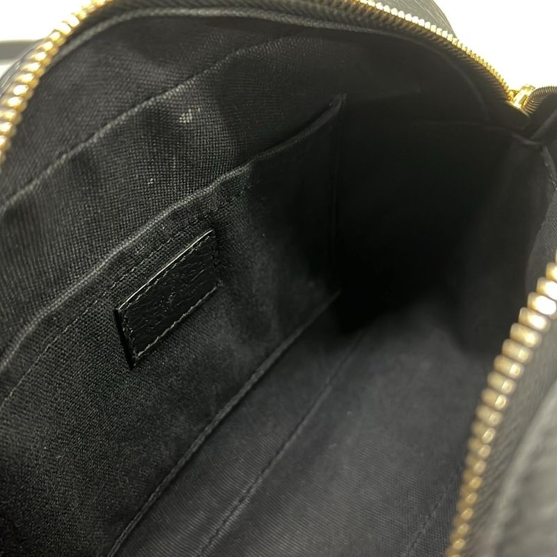 Versace Shoulder Bag Black Medusa Leather