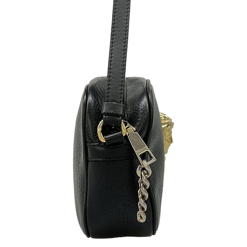 Versace Shoulder Bag Black Medusa Leather