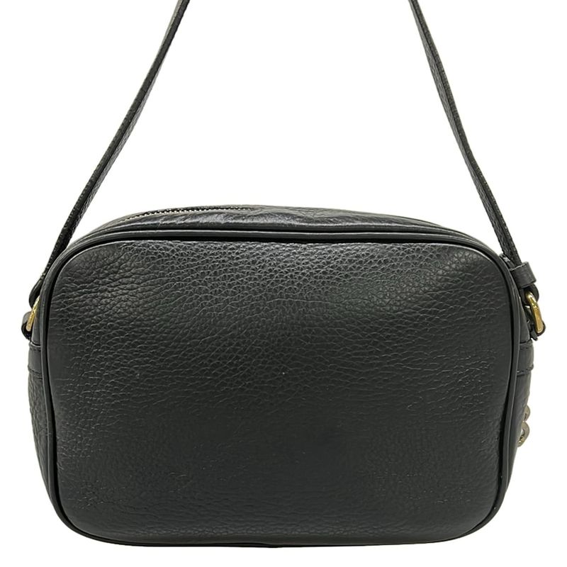 Versace Shoulder Bag Black Medusa Leather