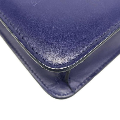 Bvlgari Shoulder Bag Serpenti Navy Blue Chain Leather