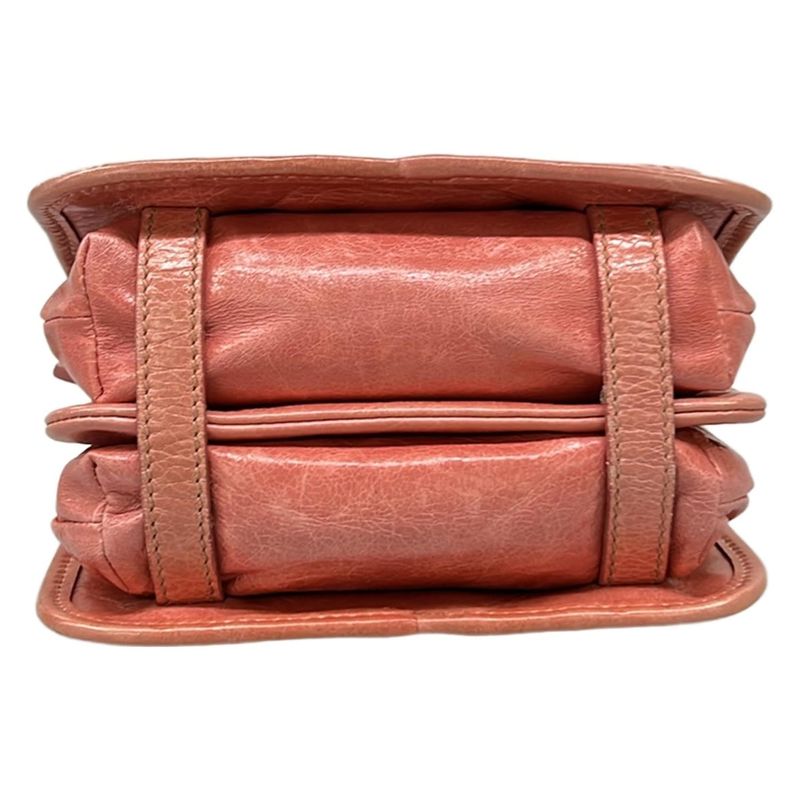 Miu Miu Shoulder Bag Pink Clasp Leather