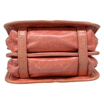Miu Miu Shoulder Bag Pink Clasp Leather