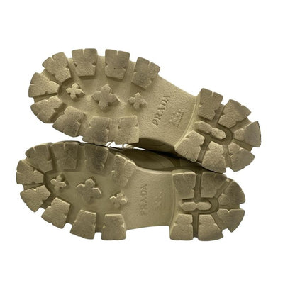 Prada Short Boots Monolith Beige Re-Nylon Leather