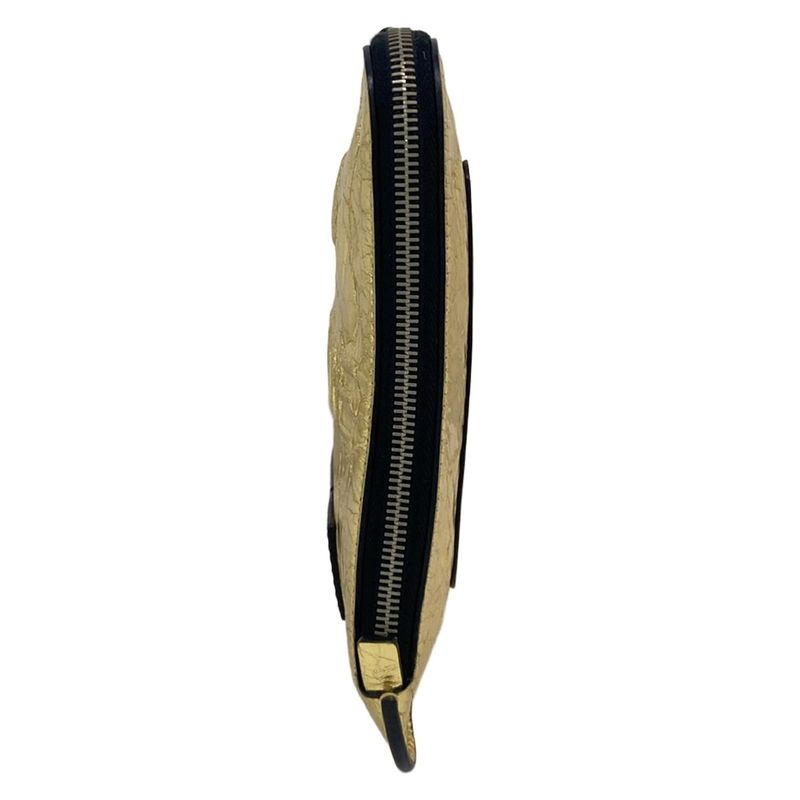 Chanel Clutch Gold Black Silver Je Ne Suis Pas en Solde Lambskin