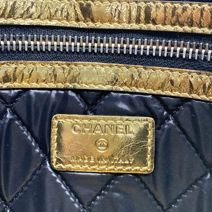 Chanel Clutch Gold Black Silver Je Ne Suis Pas en Solde Lambskin