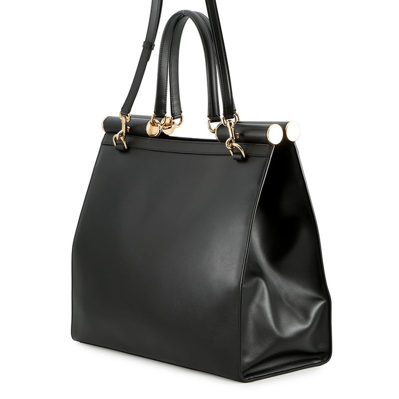 Dolce & Gabbana Tote Shisiri Leather Black 2-Way