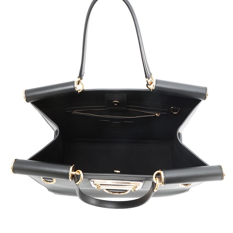 Dolce & Gabbana Tote Shisiri Leather Black 2-Way