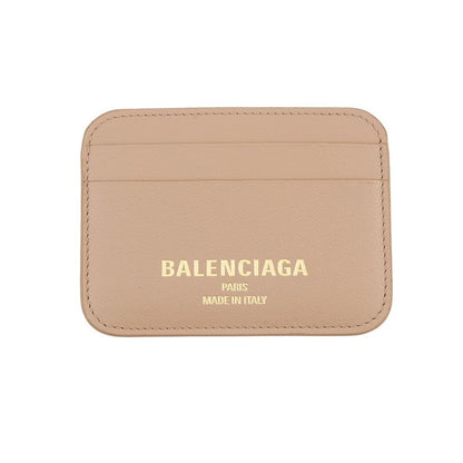 Balenciaga Card Case Calf Leather Beige