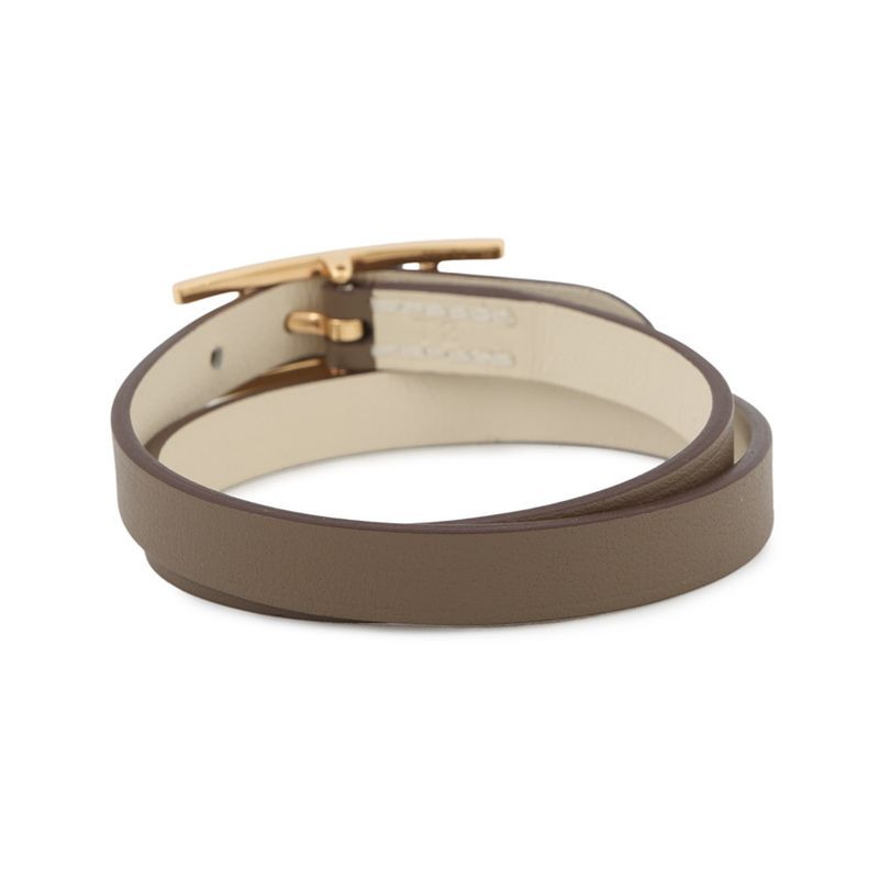 Hermes Behapi Double Tour Etoupe Nata Gold Swift T2 Bracelet