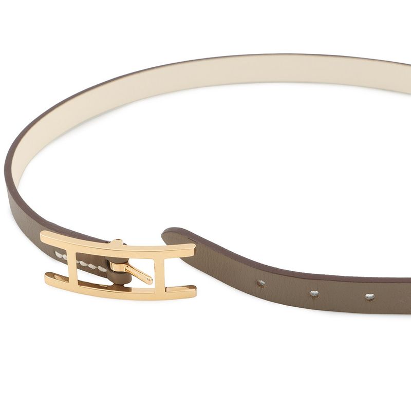 Hermes Behapi Double Tour Etoupe Nata Gold Swift T2 Bracelet