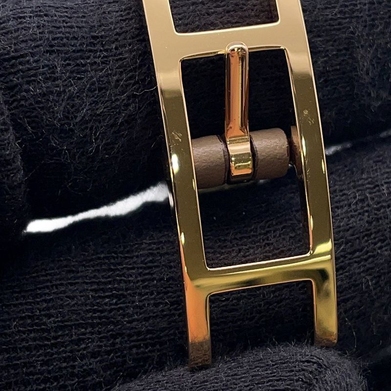 Hermes Behapi Double Tour Etoupe Nata Gold Swift T2 Bracelet