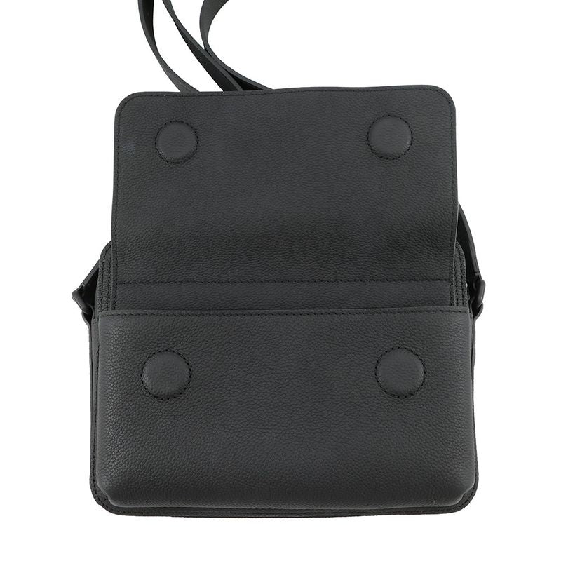 Louis Vuitton Shoulder Bag Waxy Calf Leather Boarding Messenger Black