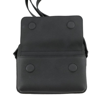 Louis Vuitton Shoulder Bag Waxy Calf Leather Boarding Messenger Black