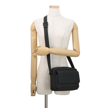 Louis Vuitton Shoulder Bag Waxy Calf Leather Boarding Messenger Black