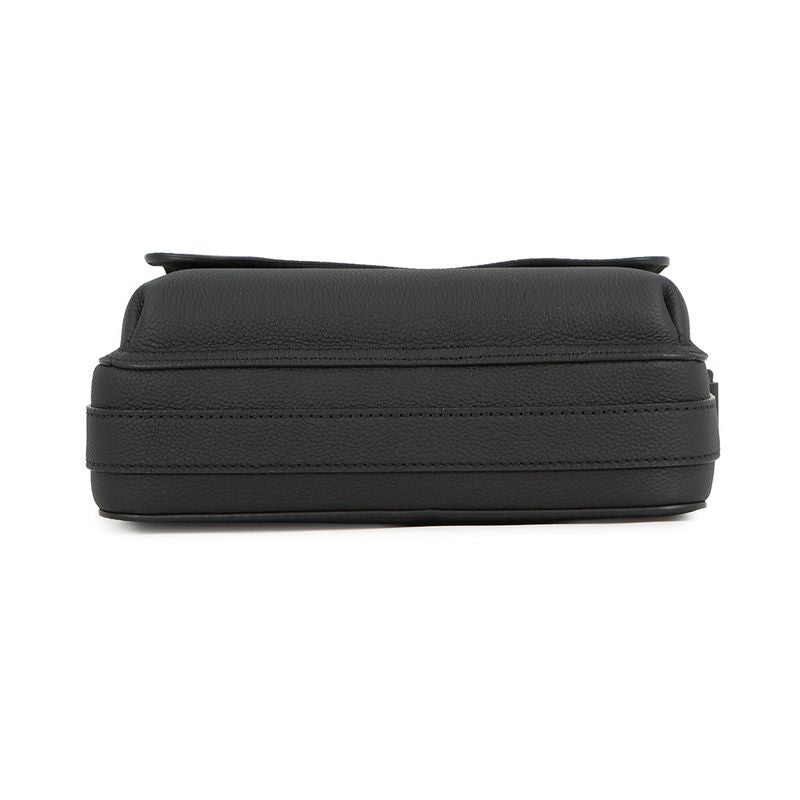 Louis Vuitton Shoulder Bag Waxy Calf Leather Boarding Messenger Black