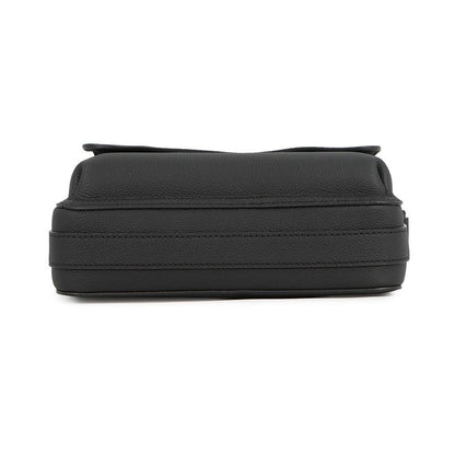 Louis Vuitton Shoulder Bag Waxy Calf Leather Boarding Messenger Black