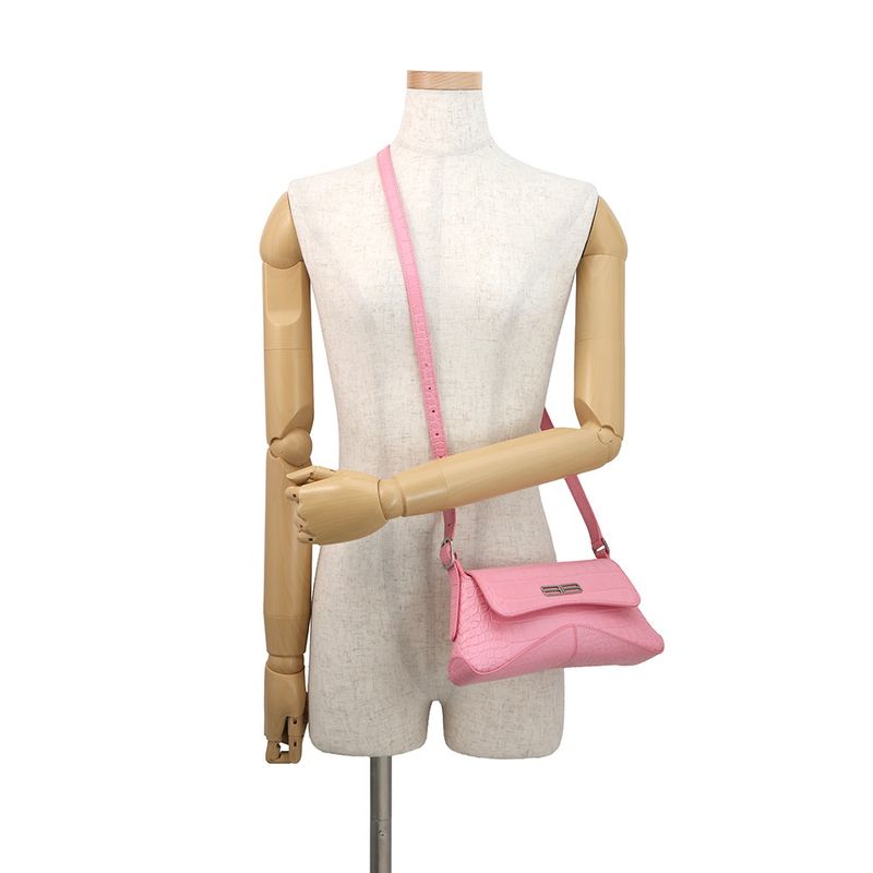Balenciaga Shoulder Bag XX Small Croco Embossed Leather 2-Way
