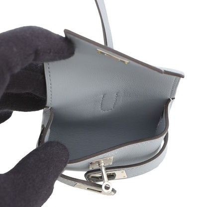 Hermes Bag Charm Kelly Festival Gris Perle Silver Swift