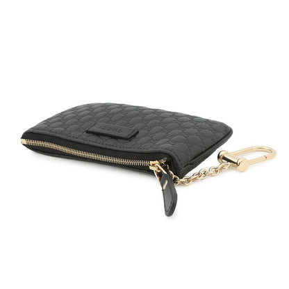 Gucci Key Case Micro Guccissima Leather Coin Black