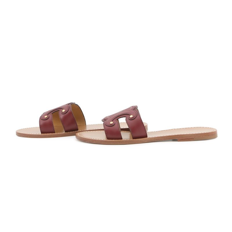 Celine Sandals Triomphe Leather 38 Shoes