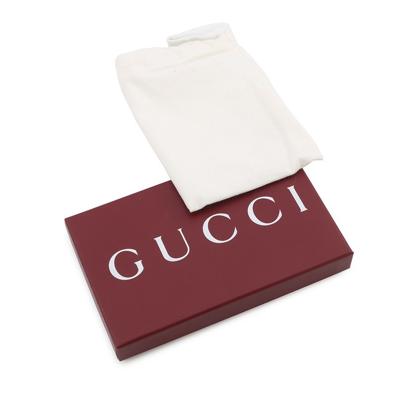 Gucci Key Case Script Zip Leather Coin