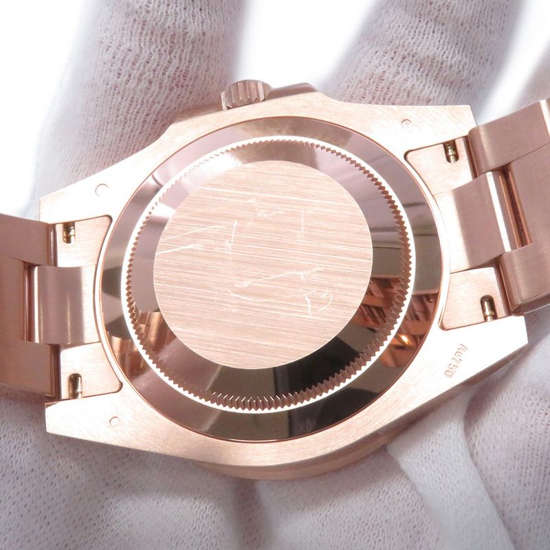 Rolex Gmt Master 2 Date 18k Pink Gold Everose Watch Black Dial