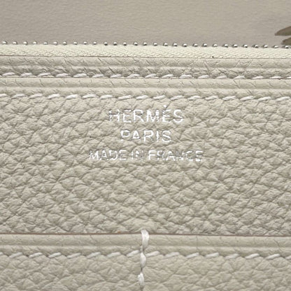 Hermes Wallet Dogon GM Duo Cles Silver Togo